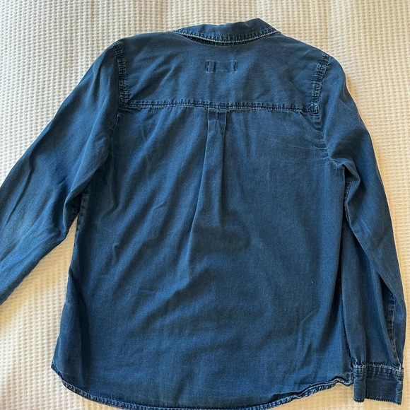 Old Navy Blue Denim Button Down (XS) - Picture 2 of 2